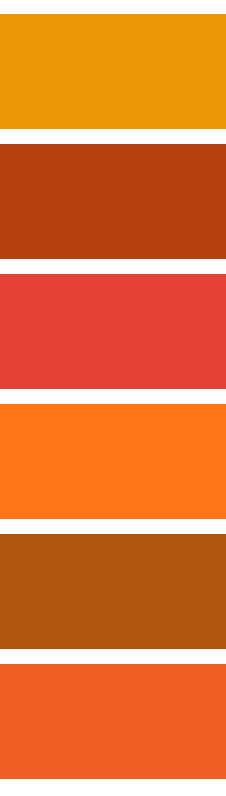 different examples of the color orange
